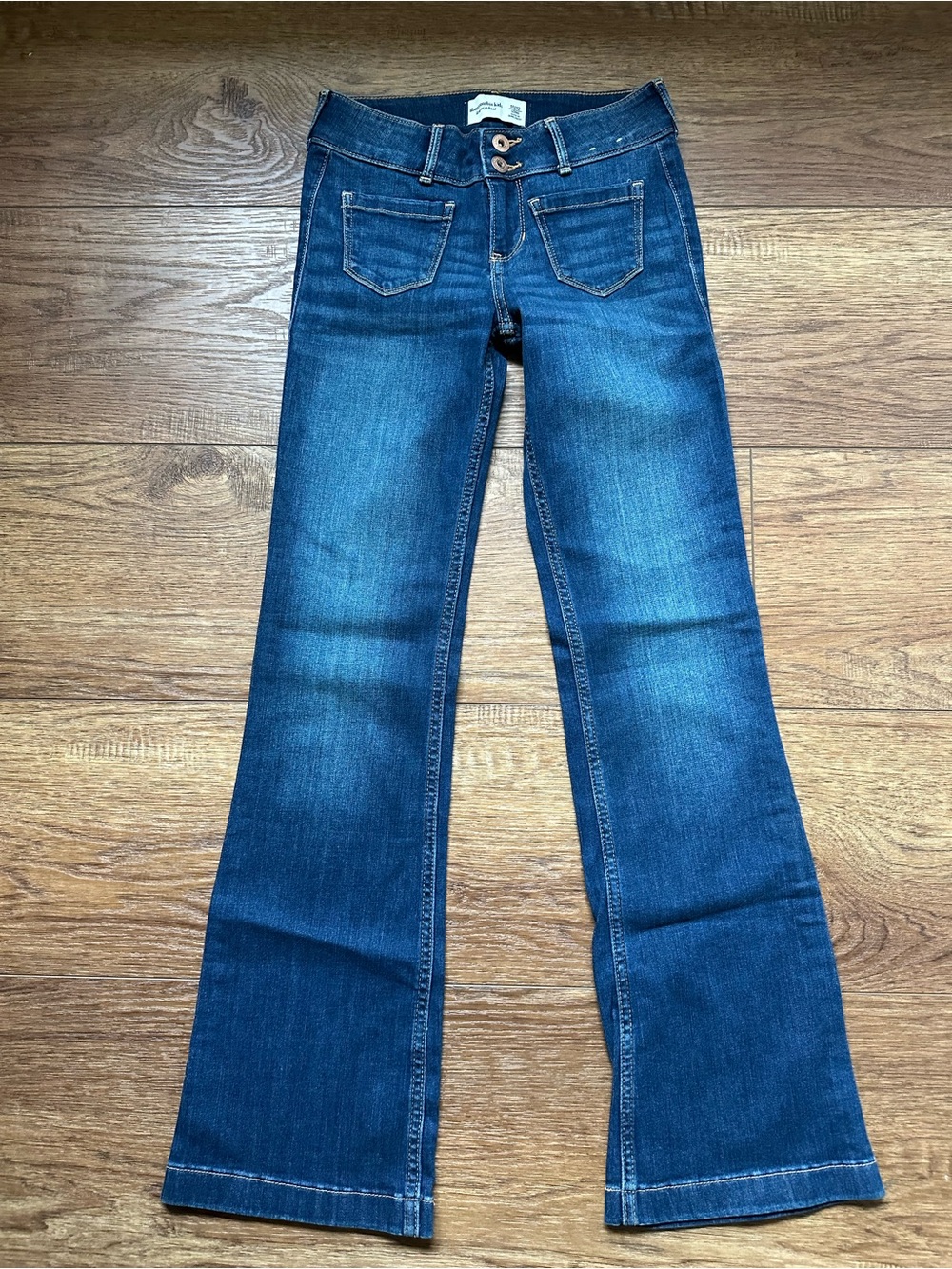 abercrombie kids low rise flare jeans